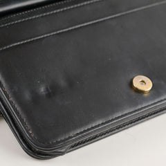 Chanel Calfskin Wallet on Chain WOC Black