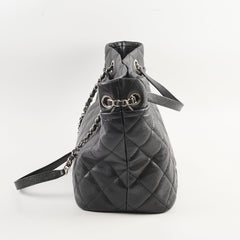 Chanel CC Logo Caviar Black Shoulder Bag - Series 17