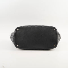 Chanel CC Logo Caviar Black Shoulder Bag - Series 17