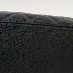 Chanel CC Logo Caviar Black Shoulder Bag - Series 17