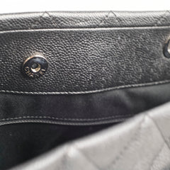 Chanel CC Logo Caviar Black Shoulder Bag - Series 17