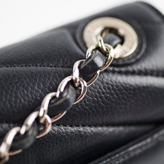 Chanel Caviar Chevron Crossbody Bag Black Series 23