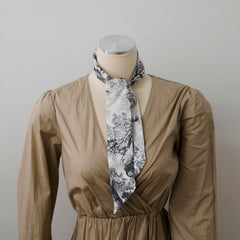 Dior Twilly Toile de Jouy Sauvage Mitzah Scarf Grey