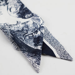 Dior Twilly Toile de Jouy Sauvage Mitzah Scarf Navy