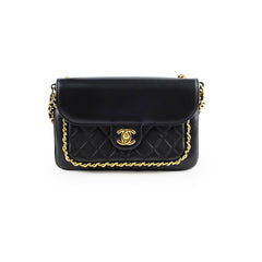 Chanel Unchained Flap Crossbody Bag Black