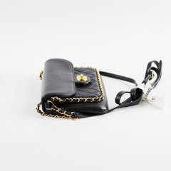 Chanel Unchained Flap Crossbody Bag Black