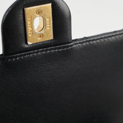 Chanel Seasonal Pearl Flap Bag Black