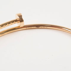 Cartier Juste Un Clou Bracelet Pink Gold Size 17 SM