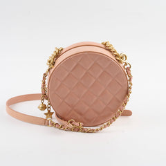 Chanel Round As Earth Crossbody Bag Peach/Coral