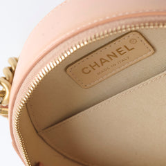 Chanel Round As Earth Crossbody Bag Peach/Coral