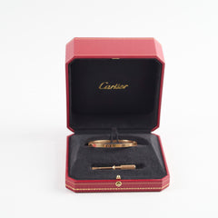 Cartier Small Model Love Bracelet Pink Gold Size 17