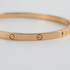 Cartier Small Model Love Bracelet Pink Gold Size 17