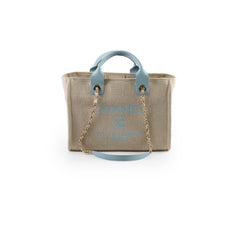 Chanel Deauville Small Beige/Blue Microchip