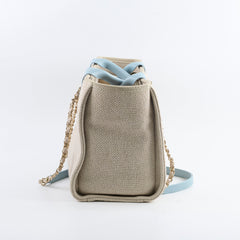 Chanel Deauville Small Beige/Blue Microchip