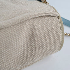 Chanel Deauville Small Beige/Blue Microchip