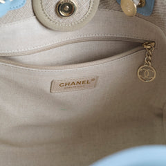 Chanel Deauville Small Beige/Blue Microchip