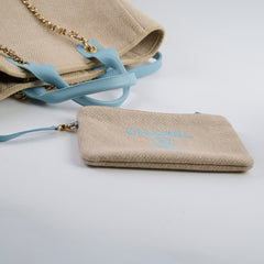Chanel Deauville Small Beige/Blue Microchip