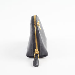 Prada Saffiano Key Holder Coin Purse Black