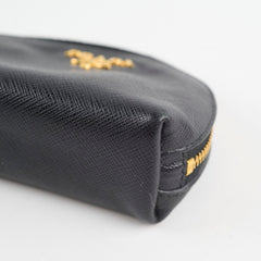 Prada Saffiano Key Holder Coin Purse Black