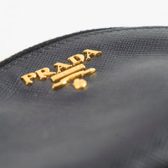 Prada Saffiano Key Holder Coin Purse Black