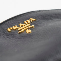 Prada Saffiano Key Holder Coin Purse Black