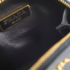 Prada Saffiano Key Holder Coin Purse Black