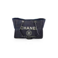 Chanel Small Deauville Tote Navy