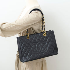 Chanel Caviar Grand Shopping Tote GST Black