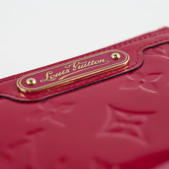 Louis Vuitton Card Key Wallet Vernis Patent Dark Pink