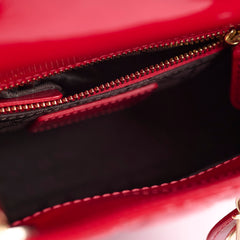 Christian Dior Mini Lady Dior Patent Red