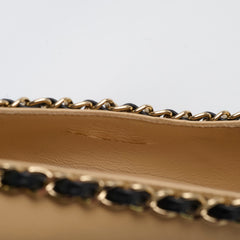 Chanel Chain Cap Toe Pumps Beige Size 35.5