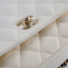 Chanel Side Twin Packs Bag White/Black (27 Series)