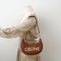 Celine Medium Ava Strap Bag in Smooth Calfskin Tan