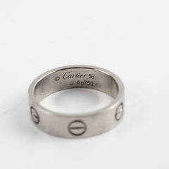 Cartier Love Ring White Gold Size 56