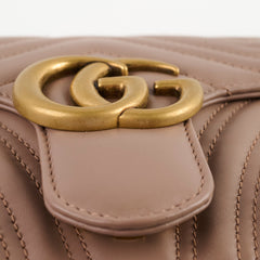 Gucci Marmont Medium Shoulder Bag Beige / Dusty Pink