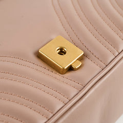 Gucci Marmont Medium Shoulder Bag Beige / Dusty Pink