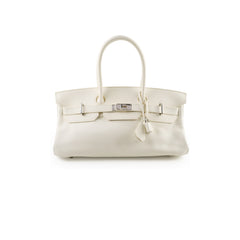 Hermes JPG Shoulder Birkin 42 Clemence White Stamp M Square