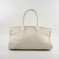 Hermes JPG Shoulder Birkin 42 Clemence White Stamp M Square