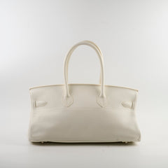 Hermes JPG Shoulder Birkin 42 Clemence White Stamp M Square