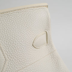 Hermes JPG Shoulder Birkin 42 Clemence White Stamp M Square