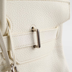 Hermes JPG Shoulder Birkin 42 Clemence White Stamp M Square