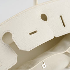 Hermes JPG Shoulder Birkin 42 Clemence White Stamp M Square