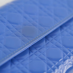Christian Dior Wallet on Chain WOC Blue Patent