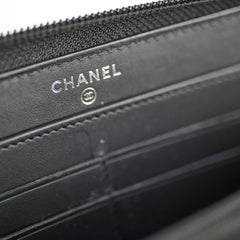Chanel Boy Caviar Long Wallet Black