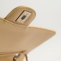 Chanel Medium/Large Caviar Double Classic Flap Beige
