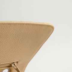 Chanel Medium/Large Caviar Double Classic Flap Beige
