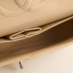 Chanel Medium/Large Caviar Double Classic Flap Beige