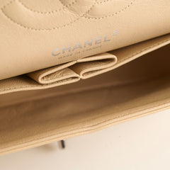 Chanel Medium/Large Caviar Double Classic Flap Beige
