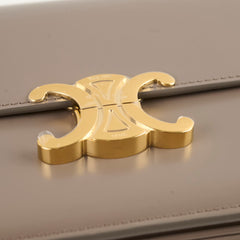 Celine Classique Medium Triomphe Bag Pebble Grey