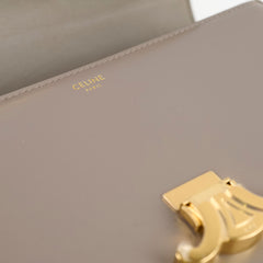 Celine Classique Medium Triomphe Bag Pebble Grey